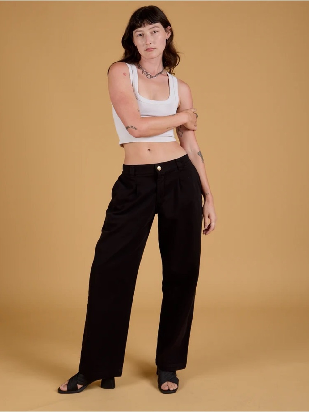 Big Bud Press Size Small Mid Rise Trousers in Black